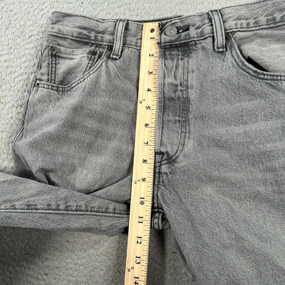 Levi's 501 '93 Jeans Men's 30x28 Gray Denim Straight Faded Distressed Button Fly